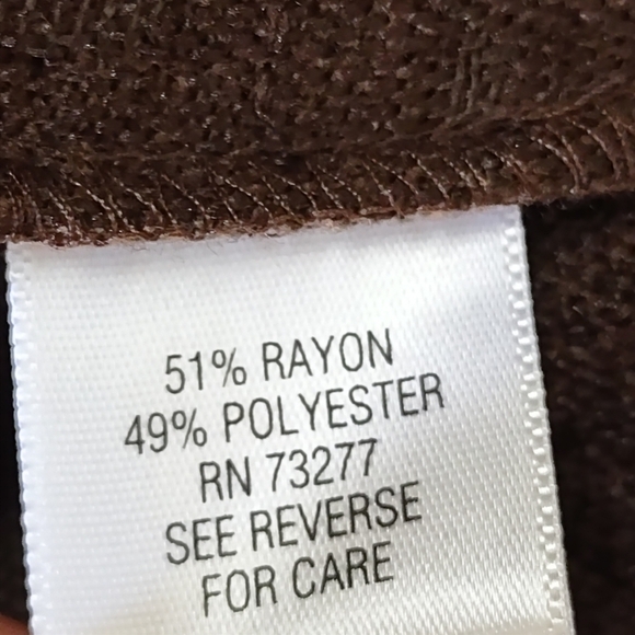 Croft & Barrow Women's Brown Chenille Blazer Jacket Size 12 - Picture 8 of 8